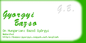 gyorgyi bazso business card